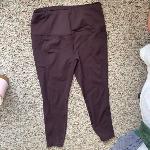 RBX Dark Purple Full Length Athletic Leggings Size Medium - Picture 1 of 2